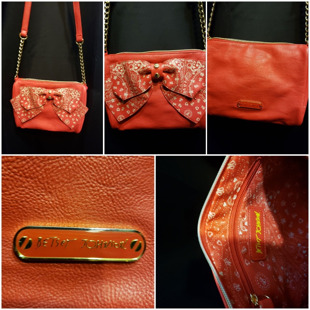Betsey Johnson red paisley crossbody